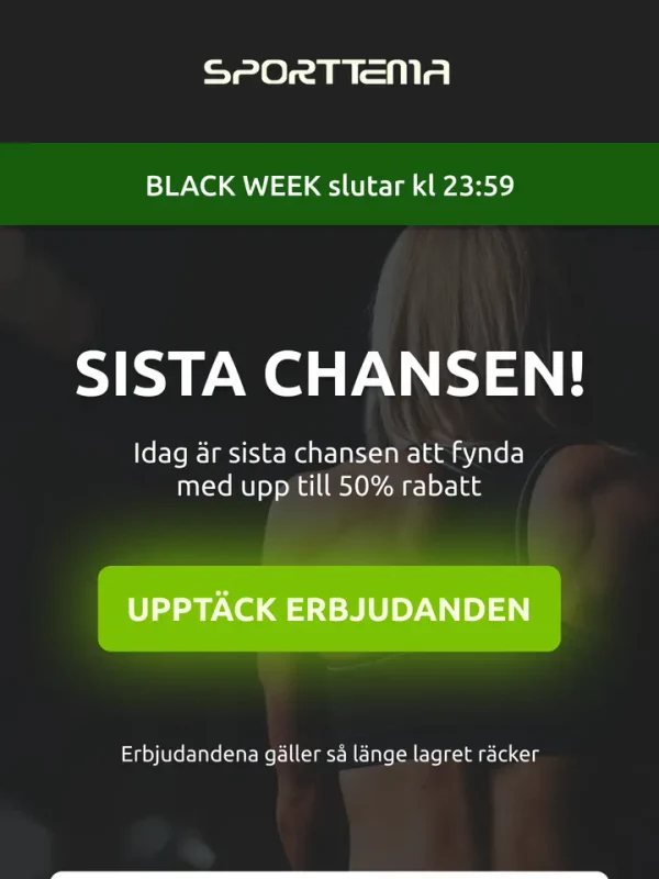 Example of conversion-optimized email design and copy